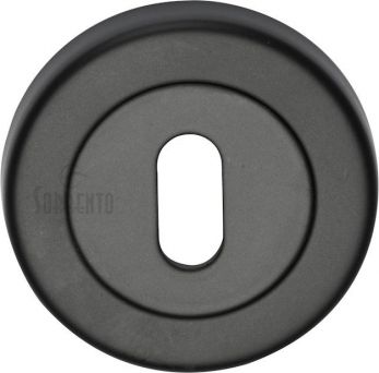 53mm Round Standard Keyhole Escutcheon in Matt Black - Sorrento | SC-0191-BLK