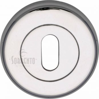 53mm Round Standard Keyhole Escutcheon in Polished Chrome - Sorrento | SC-0191-PC