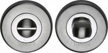 53mm Round Thumb Turn in Polished/Satin Chrome - Sorrento | SC-0195-AP