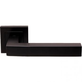 Eurospec Alvar Square Lever on Square Rose Matt Black (SSL1401MB)