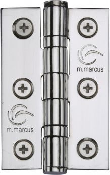 Ball Bearing Door Hinge in Polished Stainless Steel, (75mm x 50mm / 3" x 2") | SS-3X2-PS
