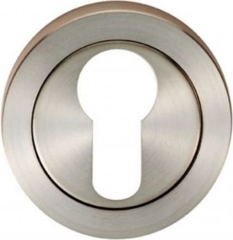52mm Round Euro Keyhole Escutcheon in Satin Stainless Steel - Steelworx | SWL102SSS