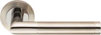 Eurospec SWL1192DUO Treviri Mitre Dual Stainless Lever on Rose