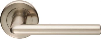 Serozzetta SZR010SN Dieci Satin Nickel Lever Door Handle on Round Rose
