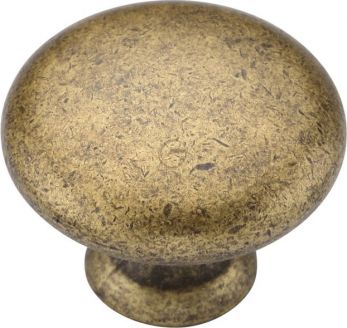 35mm Classic Round Cabinet Knob in Distressed Brass - M.Marcus | TK4226-035-DBS