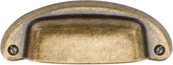 32mm CTC Classic Cabinet Cup Pull in Distressed Brass - M.Marcus | TK5332-032-DBS