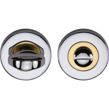 Heritage Brass Thumbturn & Emergency Release Chrome & Brass finish - V0678-CB