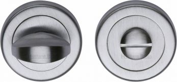 53mm Round Thumb Turn in Satin Chrome - Heritage Brass | V0678-SC