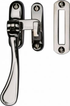 Heritage Brass Casement Window Fastener Spoon Pattern Polished Nickel finish