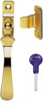 Carlisle Brass window fastener locking wedge pattern Polished Brass