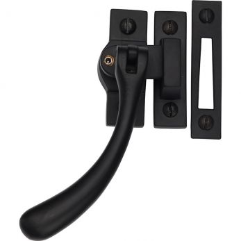 V1008L MP/HP-BKMT - Lockable Casement Window Fastener Ball Design Matt Black finish - by Heritage Brass