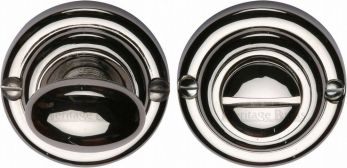 45mm Round Thumb Turn in Polished Nickel - Heritage Brass | V1015-PNF