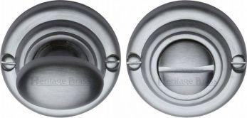 45mm Round Thumb Turn in Satin Chrome - Heritage Brass | V1015-SC