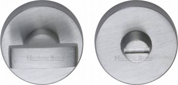 35mm Round Thumb Turn in Satin Chrome - Heritage Brass | V1018-SC