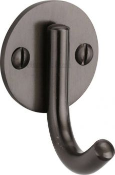 Heritage Brass Single Robe Hook Matt Bronze Finish