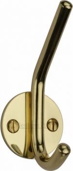 Heritage Brass Hat & Coat Hook Polished Brass finish