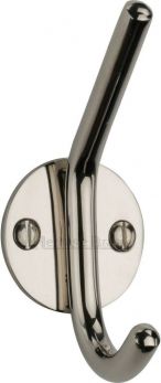 Heritage Brass Hat & Coat Hook Polished Nickel Finish