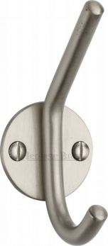 Heritage Brass Hat & Coat Hook Satin Nickel Finish
