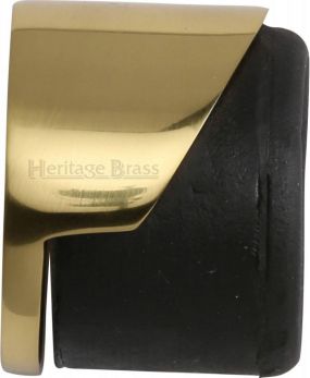 Heritage Brass Door Stop Round Floor Mounted Design Polished Brass