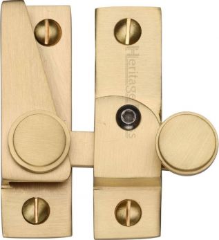 Heritage Brass V1106L-SB Sash Fastener Lockable Satin Brass Finish