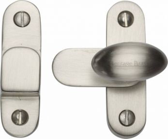 Heritage Brass Cabinet Hook & Plate Satin Nickel Finish
