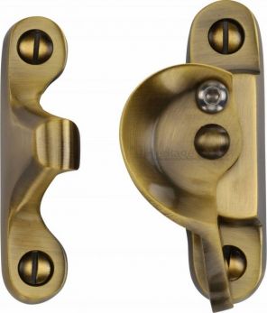 Heritage Brass Fitch Pattern Sash Fastener Lockable Antique