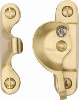 Heritage Brass V2060L-SB Fitch Pattern Sash Fastener Lockable Satin Brass Finish