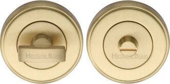 50mm Round Thumb Turn in Satin Brass - Heritage Brass | V4040-SB