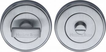 50mm Round Thumb Turn in Satin Chrome - Heritage Brass | V4040-SC