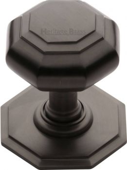 Heritage Brass Octagon Centre Door Knob 3" Matt Bronze finish (V890-MB)