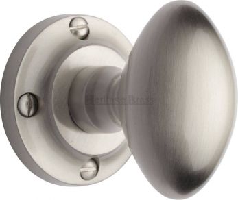 Suffolk V960-SN - mortice oval door knobs satin nickel