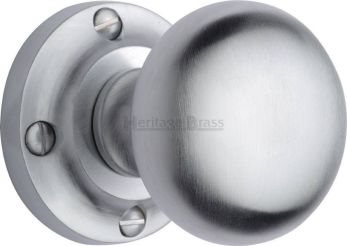 Victoria V980-SC Satin Chrome Bun Mortice Door Knobs