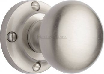 Victoria V980-SN Satin Nickel Bun Mortice Door Knobs