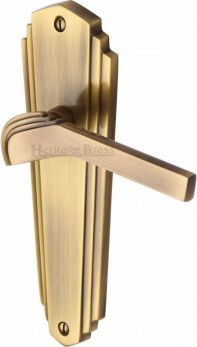 Waldorf WAL6510-AT - lever latch handles antique brass 203x66mm