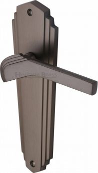Heritage Brass Door Handle Lever Latch Waldorf Design Matt Bronze