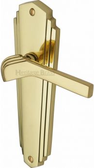 Waldorf WAL6510-PB - lever latch handles polish brass 203x66mm