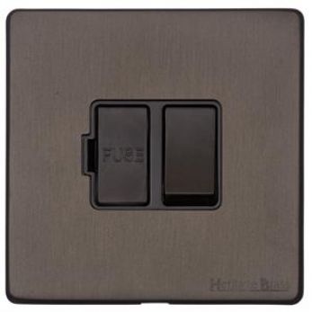 X09.135.BK Vintage Matt Bronze Switched 13-AMP Fuse Spur Screwless