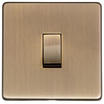 Studio Antique Brass Y91 1 Gang Rocker Switch (10 Amp)