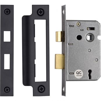 York YKSL32N-BLK Architectural 3 Lever Sashlock 2.5" Case Black