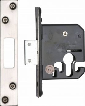York Architectural Deadlock 2 1/2" Satin Stainless finish