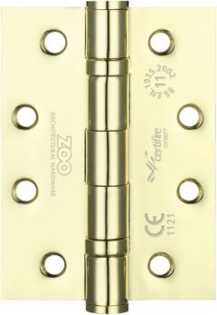 Ball Bearing Door Hinge in Electro Brass, (102mm x 76mm / 4" x 3") | ZHS43EB