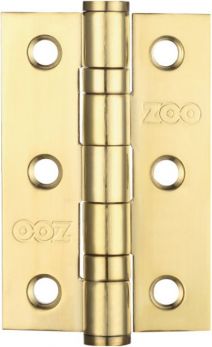 Ball Bearing Door Hinge in PVD Brass, (76mm x 50mm / 3" x 2") | ZHSS232PVD