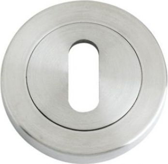 50mm Round Standard Keyhole Escutcheon in Satin Stainless Steel - Zoo Hardware | ZPS002SS