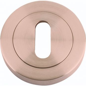 50mm Round Standard Lock Escutcheon in Rose Gold - Zoo Hardware | ZPZ002-TRG