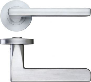 Venice ZPZ070SC satin chrome on rose lever handles