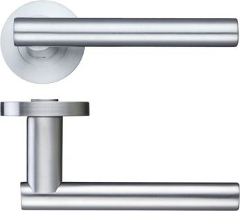 Lucca ZPZ090SC satin chrome on rose lever handles