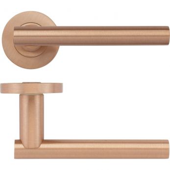 Lucca Lever - Screw On Round Rose 50mm dia. Rose Gold (ZPZ090-TRG)