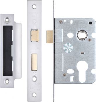 Zoo Euro Profile Sashlock 2.5" - Satin Stainless (ZSC64EPSS)