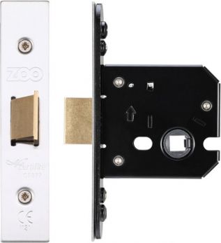 Flat latch - 64mm C/W Stainless Steel Forend and Strike
