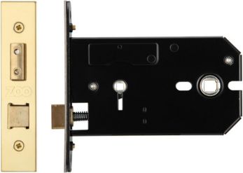 Zoo ZUKHB127PVD - horizontal bathroom lock 127mm brass